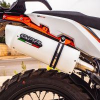 GPR auspuff kompatibel mit  Ktm Adventure 890 2025-2026, Albus Evo4, Zugelassener legaler Slip-On-Auspuff mit Abe, einschließlich abnehmbarem DB-Killer und Verbindungsrohr 