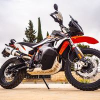 GPR auspuff kompatibel mit  Ktm Adventure 890 2025-2026, Albus Evo4, Zugelassener legaler Slip-On-Auspuff mit Abe, einschließlich abnehmbarem DB-Killer und Verbindungsrohr 