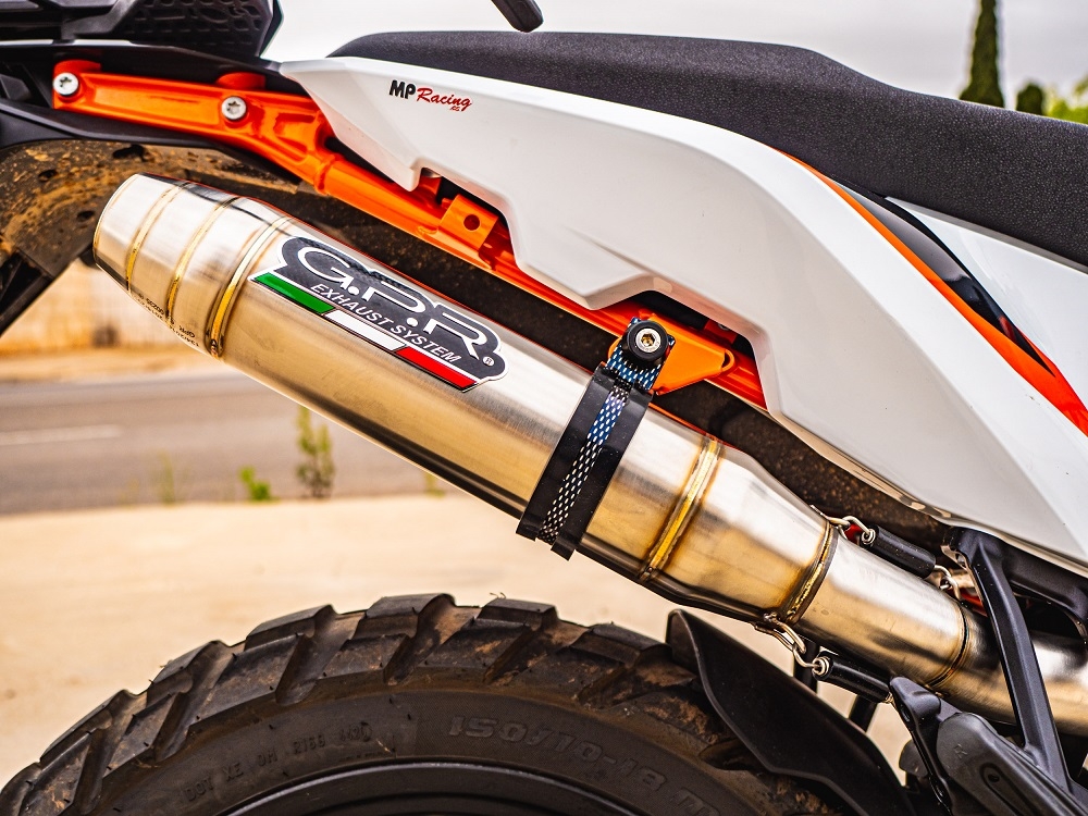 GPR auspuff kompatibel mit  Ktm Adventure 890 2025-2026, Deeptone Inox, Rennauspuff, mit Verbindungsrohren, Artikel ohne Genehmigung 