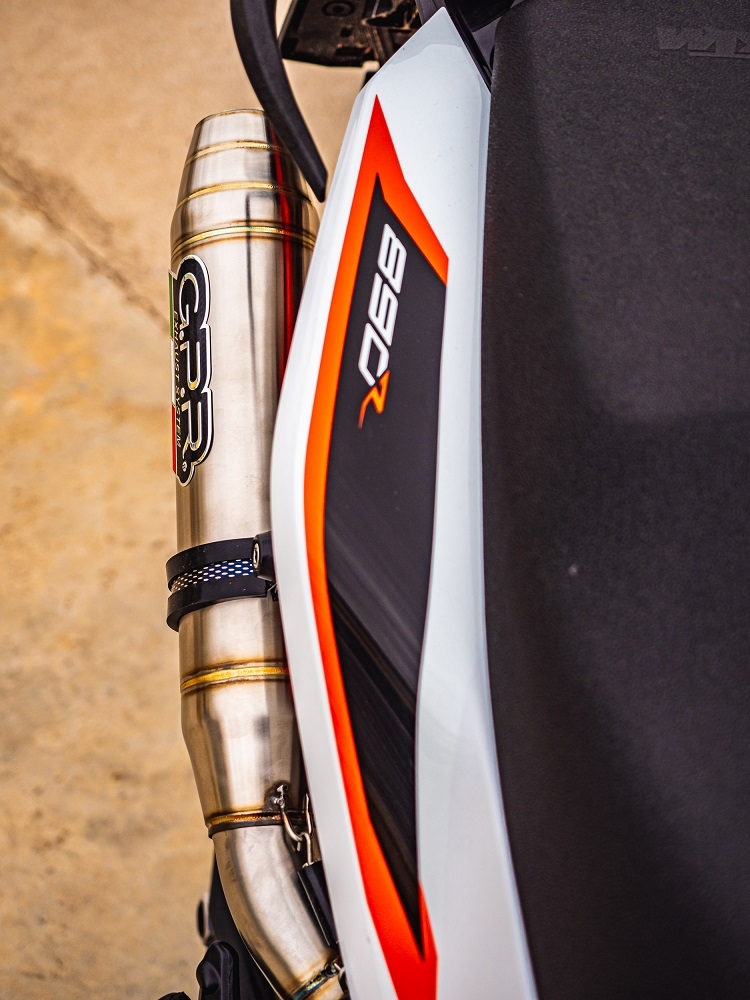 GPR auspuff kompatibel mit  Ktm Duke 890 2021-2024, Deeptone Inox, Rennauspuff, mit Verbindungsrohren, Artikel ohne Genehmigung 