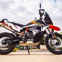 GPR auspuff kompatibel mit  Ktm SMT 890 2025-2026, Powercone Evo, Zugelassener legaler Slip-On-Auspuff mit Abe, einschließlich abnehmbarem DB-Killer und Verbindungsrohr 