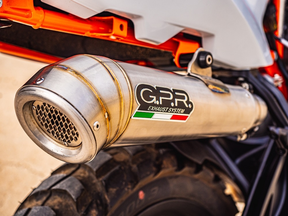 GPR auspuff kompatibel mit  Ktm Duke 890 2021-2024, Deeptone Inox, Rennauspuff, mit Verbindungsrohren, Artikel ohne Genehmigung 