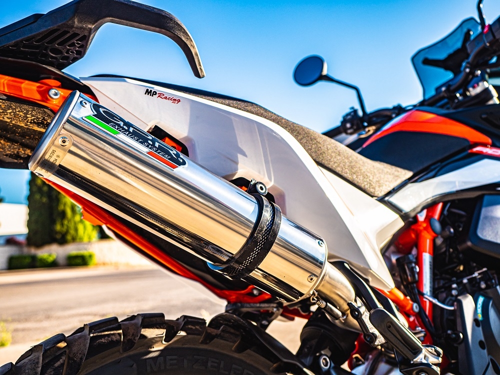 GPR auspuff kompatibel mit  Husqvarna Norden 901 2022-2024, M3 Inox , Rennauspuff, mit Verbindungsrohren, Artikel ohne Genehmigung 