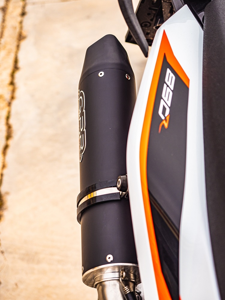 GPR auspuff kompatibel mit  Ktm Duke 890 2021-2024, Furore Nero, Rennauspuff, mit Verbindungsrohren, Artikel ohne Genehmigung 