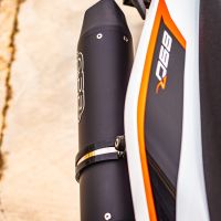 GPR auspuff kompatibel mit  Ktm Duke 890 2021-2024, Furore Nero, Rennauspuff, mit Verbindungsrohren, Artikel ohne Genehmigung 