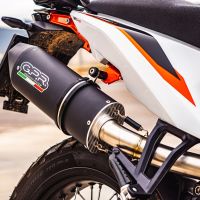 GPR auspuff kompatibel mit  Ktm Duke 890 2021-2024, Furore Nero, Rennauspuff, mit Verbindungsrohren, Artikel ohne Genehmigung 