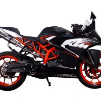 GPR auspuff kompatibel mit  Ktm Rc 200 2014-2021, Deeptone Inox, Rennauspuff, mit Verbindungsrohren, Artikel ohne Genehmigung 
