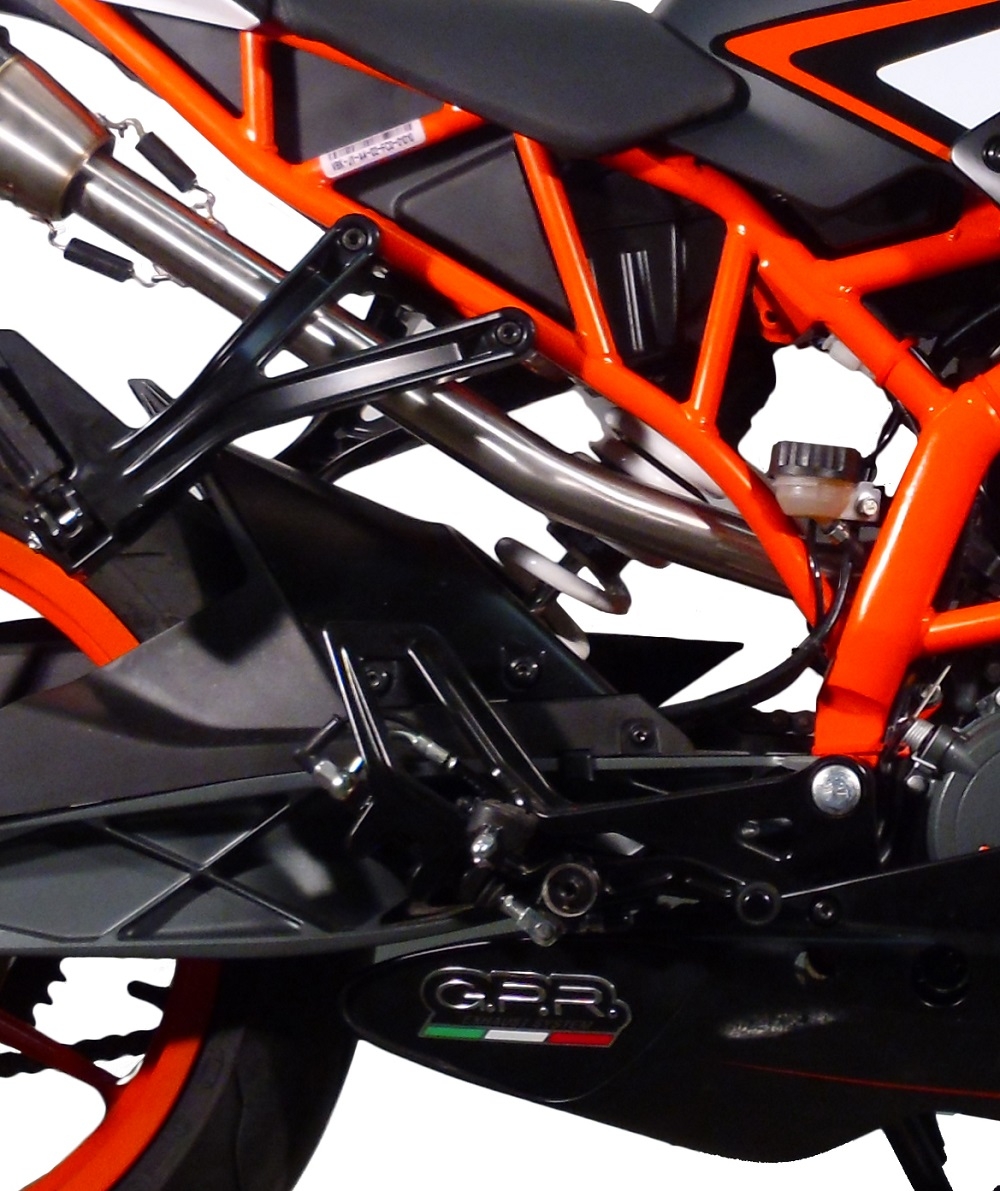 GPR auspuff kompatibel mit  Ktm Rc 125 2014-2016, Furore Nero, Rennauspuff, mit Verbindungsrohren, Artikel ohne Genehmigung 