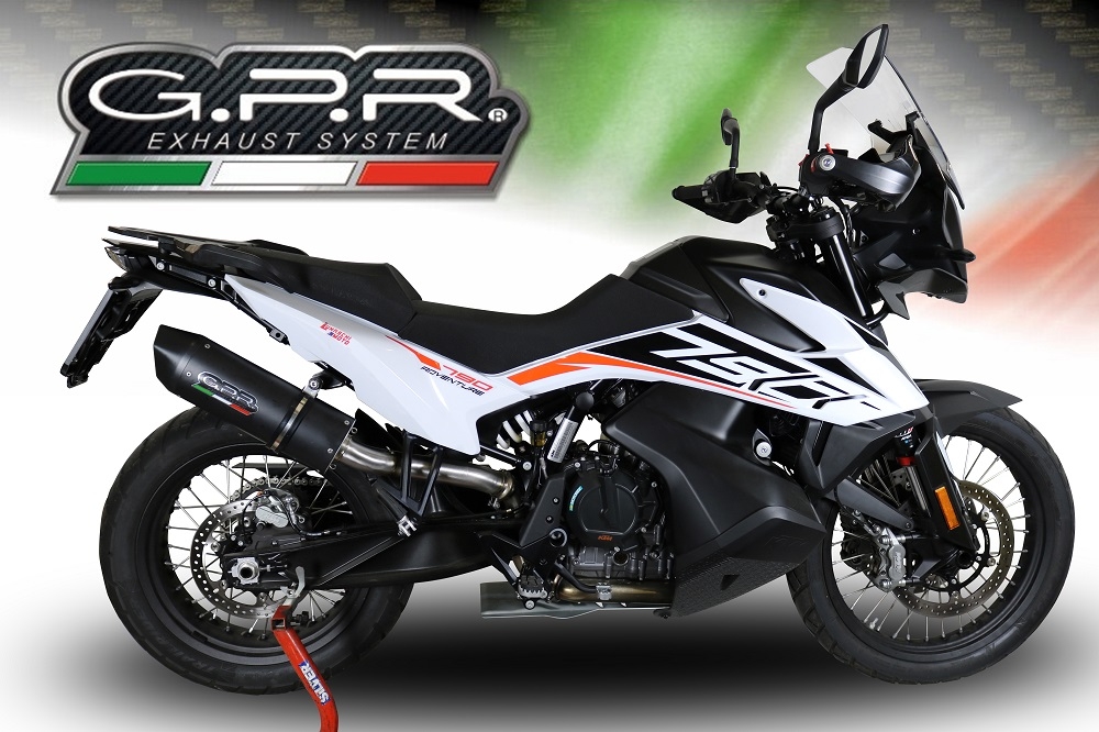 GPR auspuff kompatibel mit  Ktm Adventure 790 2025-2026, Furore Nero, Rennauspuff, mit Verbindungsrohren, Artikel ohne Genehmigung 