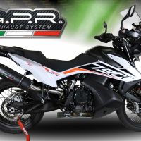 GPR auspuff kompatibel mit  Ktm Adventure 790 2025-2026, Furore Nero, Rennauspuff, mit Verbindungsrohren, Artikel ohne Genehmigung 