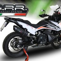 GPR auspuff kompatibel mit  Ktm Adventure 790 2025-2026, Furore Nero, Rennauspuff, mit Verbindungsrohren, Artikel ohne Genehmigung 