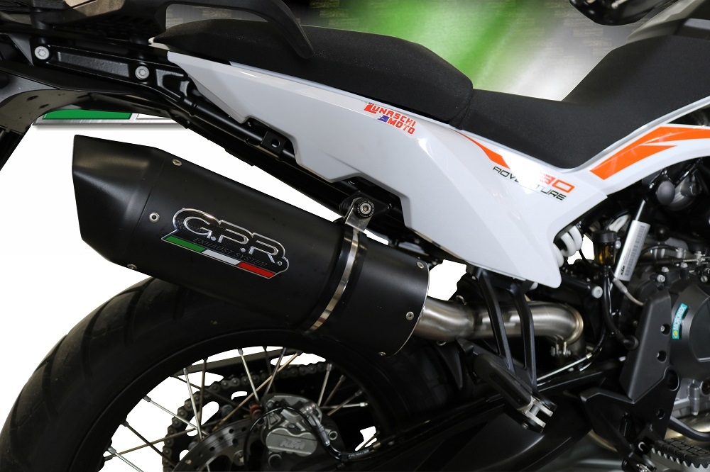 GPR auspuff kompatibel mit  Ktm Adventure 790 2025-2026, Furore Nero, Rennauspuff, mit Verbindungsrohren, Artikel ohne Genehmigung 