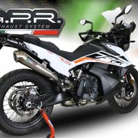 GPR auspuff kompatibel mit  Ktm Adventure 790 2025-2026, Powercone Evo, Zugelassener legaler Slip-On-Auspuff mit Abe, einschließlich abnehmbarem DB-Killer und Verbindungsrohr 