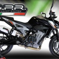 GPR auspuff kompatibel mit  Ktm Duke 790 2017-2020, Albus Evo4, Zugelassener legaler Slip-On-Auspuff mit Abe, einschließlich abnehmbarem DB-Killer und Verbindungsrohr 