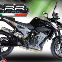 GPR auspuff kompatibel mit  Ktm Duke 790 2017-2020, Deeptone Inox, Rennauspuff, mit Verbindungsrohren, Artikel ohne Genehmigung 