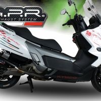 GPR auspuff kompatibel mit  Kymco Myroad 700 2012-2016, Power Bomb, Zugelassener legaler Slip-On-Auspuff mit Abe, einschließlich abnehmbarem DB-Killer,katakysator und Verbindungsrohr 