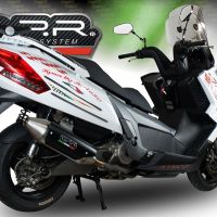 GPR auspuff kompatibel mit  Kymco Myroad 700 2012-2016, Power Bomb, Zugelassener legaler Slip-On-Auspuff mit Abe, einschließlich abnehmbarem DB-Killer,katakysator und Verbindungsrohr 