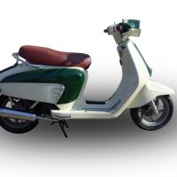 GPR auspuff kompatibel mit  Lambretta Lambretta 125 - 150 Milano  2012-2014, Ultracone lucido, Zugelassener legaler Vollanlagenauspuff mit ABE, inklusive herausnehmbarem DB-Killer 