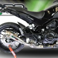GPR auspuff kompatibel mit  Benelli Leoncino 500 2017-2024, Powercone Evo, Zugelassener legaler Slip-On-Auspuff mit Abe, einschließlich abnehmbarem DB-Killer und Verbindungsrohr 