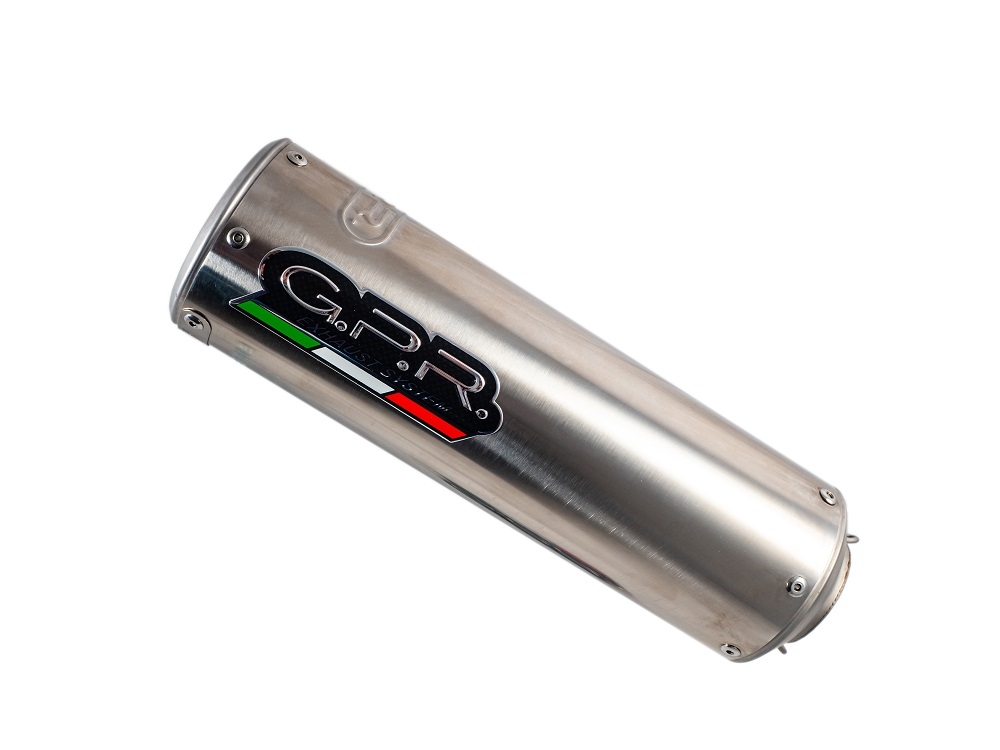 GPR auspuff kompatibel mit  Zontes Zt 125 G1 - U - U1 - Z2 2020-2024, M3 Inox , Homologierte auspuff mit verbindungsrohr und katalysator 