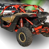 GPR auspuff kompatibel mit  Can Am Maverick X3 Turbo Buggy 2017-2024, Deeptone Atv, Zugelassener legaler Slip-On-Auspuff mit Abe, einschließlich abnehmbarem DB-Killer und Verbindungsrohr 