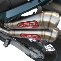 GPR auspuff kompatibel mit  Moto Morini Sport 1200 2008-2010, Powercone Evo, Doppelt homologierter legaler Slip-On-Auspuff mit ABE, einschließlich abnehmbarer DB-Killer und verbindungsrohre 