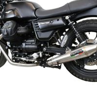 GPR auspuff kompatibel mit  Moto Guzzi V7 III Special-Stone-Carbon 2017-2018, Vintacone, Kompletter Rennauspuff, geliefert mit spezifischem Krümmer, Artikel ohne Homologation 