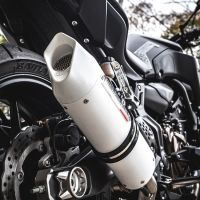 GPR auspuff kompatibel mit  Yamaha Mt-07  2014-2016, Albus Ceramic, Homologierte auspuff mit verbindungsrohr und katalysator 