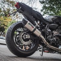 GPR auspuff kompatibel mit  Yamaha Mt-07  2014-2016, New Grand Prix Evo Titanium, Homologierte auspuff mit verbindungsrohr und katalysator 