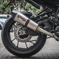 GPR auspuff kompatibel mit  Yamaha Mt-07  2014-2016, New Grand Prix Evo Titanium, Homologierte auspuff mit verbindungsrohr und katalysator 