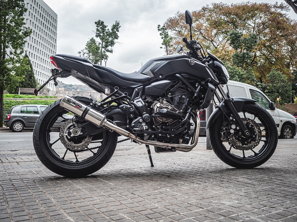 GPR auspuff kompatibel mit  Yamaha Mt-07  2017-2020, M3 Inox , Racing-Komplettsystem-Auspuff, einschließlich Krümmer und abnehmbarem DB-Killer 