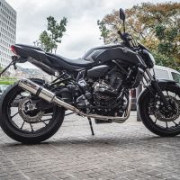 GPR auspuff kompatibel mit  Yamaha Mt-07  2017-2020, M3 Inox , Racing-Komplettsystem-Auspuff, einschließlich Krümmer und abnehmbarem DB-Killer 
