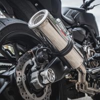 GPR auspuff kompatibel mit  Yamaha Mt-07  2017-2020, M3 Inox , Racing-Komplettsystem-Auspuff, einschließlich Krümmer und abnehmbarem DB-Killer 