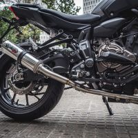 GPR auspuff kompatibel mit  Yamaha Mt-07  2017-2020, M3 Inox , Racing-Komplettsystem-Auspuff, einschließlich Krümmer und abnehmbarem DB-Killer 