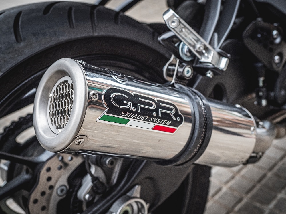 GPR auspuff kompatibel mit  Yamaha Mt-07  2017-2020, M3 Inox , Racing-Komplettsystem-Auspuff, einschließlich Krümmer und abnehmbarem DB-Killer 