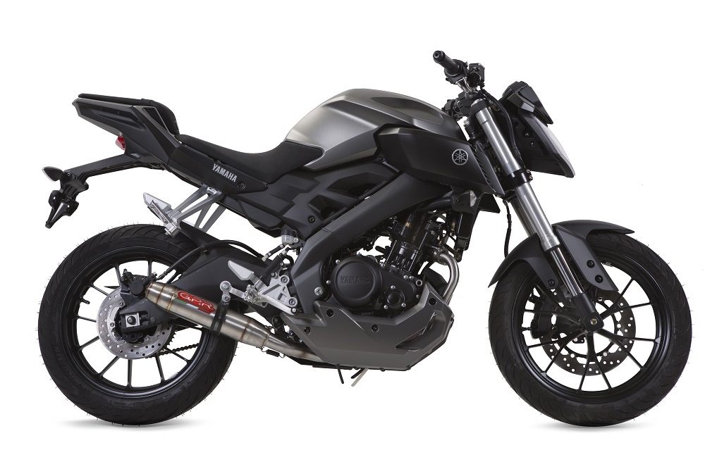 GPR auspuff kompatibel mit  Yamaha Mt 125 2014-2016, Deeptone Inox, Homologierte auspuff mit verbindungsrohr und katalysator 