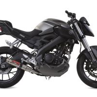 GPR auspuff kompatibel mit  Yamaha Mt 125 2014-2016, Deeptone Inox, Homologierte auspuff mit verbindungsrohr und katalysator 
