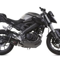 GPR auspuff kompatibel mit  Yamaha Mt 125 2017-2019, Furore Evo4 Nero, Homologierte auspuff mit verbindungsrohr und katalysator 
