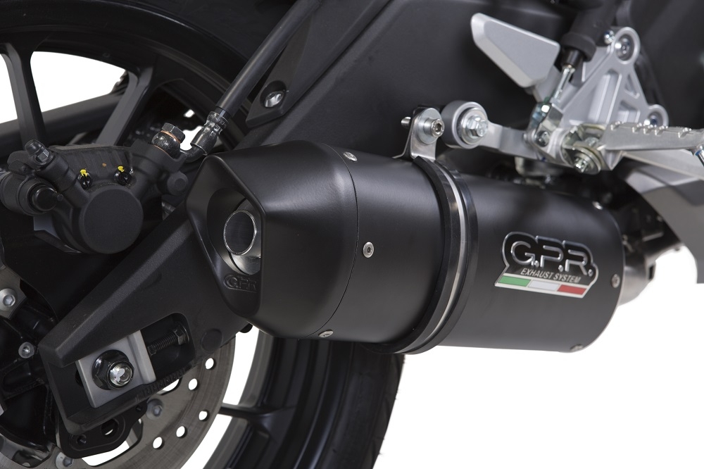 GPR auspuff kompatibel mit  Yamaha Mt 125 2014-2016, Furore Nero, Zugelassener legaler Slip-On-Auspuff mit Abe, einschließlich abnehmbarem DB-Killer und Verbindungsrohr 