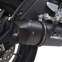 GPR auspuff kompatibel mit  Yamaha Mt 125 2014-2016, Furore Nero, Zugelassener legaler Slip-On-Auspuff mit Abe, einschließlich abnehmbarem DB-Killer und Verbindungsrohr 