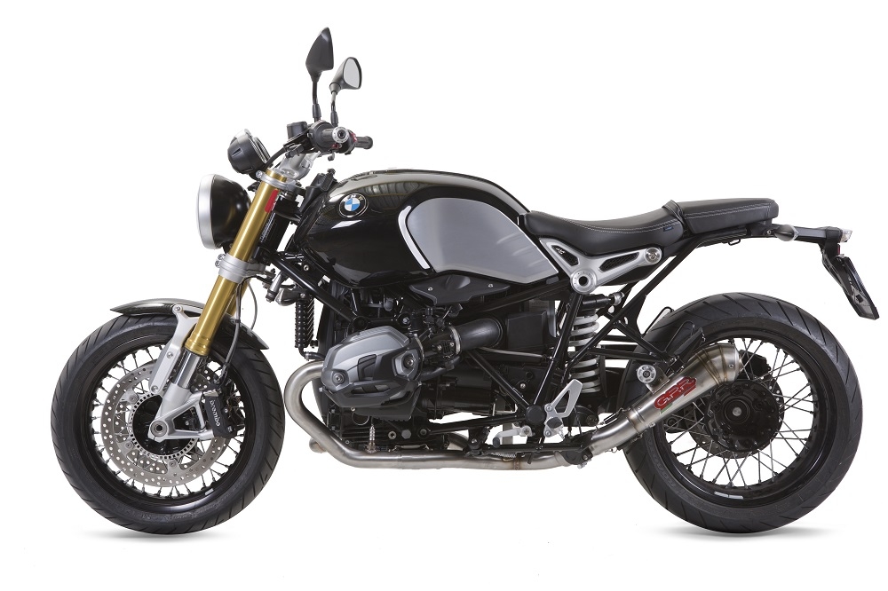 GPR auspuff kompatibel mit  Bmw R Nine-T 1200 -Pure -Racer -Urban G-S 2017-2023, Powercone Evo, Zugelassener legaler Slip-On-Auspuff mit Abe, einschließlich abnehmbarem DB-Killer und Verbindungsrohr 
