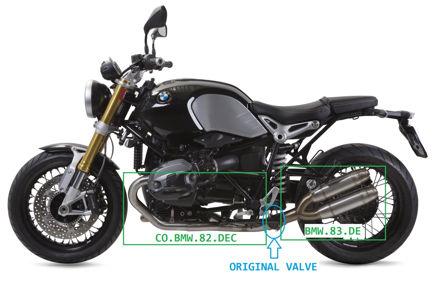 GPR auspuff kompatibel mit  Bmw R Nine-T 1200 -Pure -Racer -Scrambler -Urban G-S 2013-2016, Deeptone Inox, Homologierte auspuff mit verbindungsrohr und katalysator 