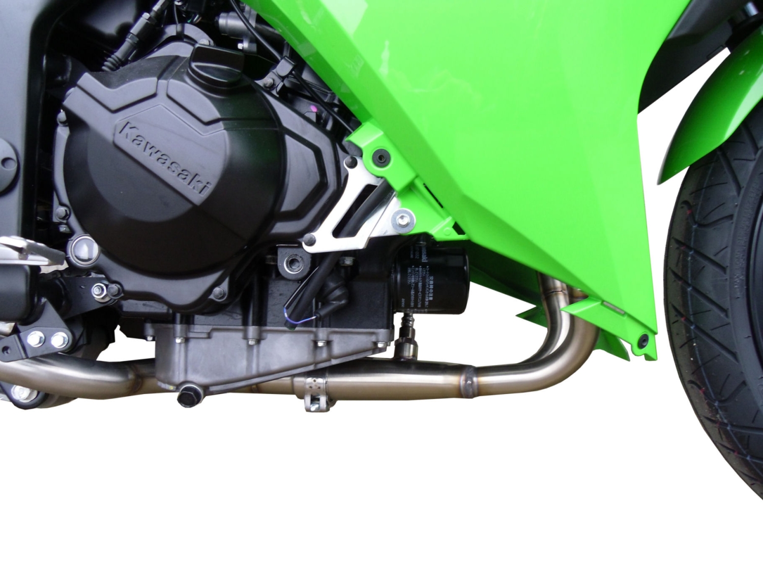 GPR auspuff kompatibel mit  Kawasaki Ninja 300 R  2012-2017, Furore Nero, Homologierte auspuff mit verbindungsrohr und katalysator 