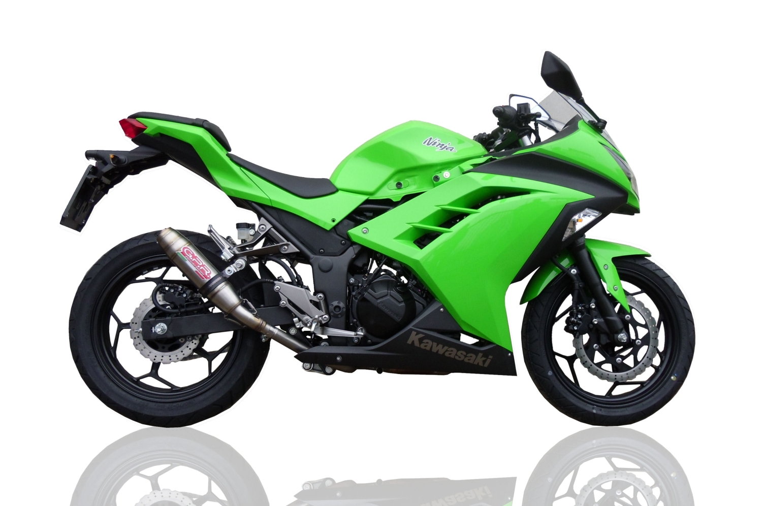 GPR auspuff kompatibel mit  Kawasaki Ninja 300 R  2012-2017, Deeptone Inox, Homologierte auspuff mit verbindungsrohr und katalysator 