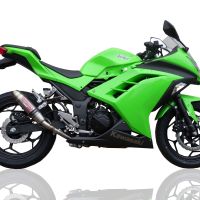 GPR auspuff kompatibel mit  Kawasaki Ninja 300 R  2012-2017, Deeptone Inox, Homologierte auspuff mit verbindungsrohr und katalysator 