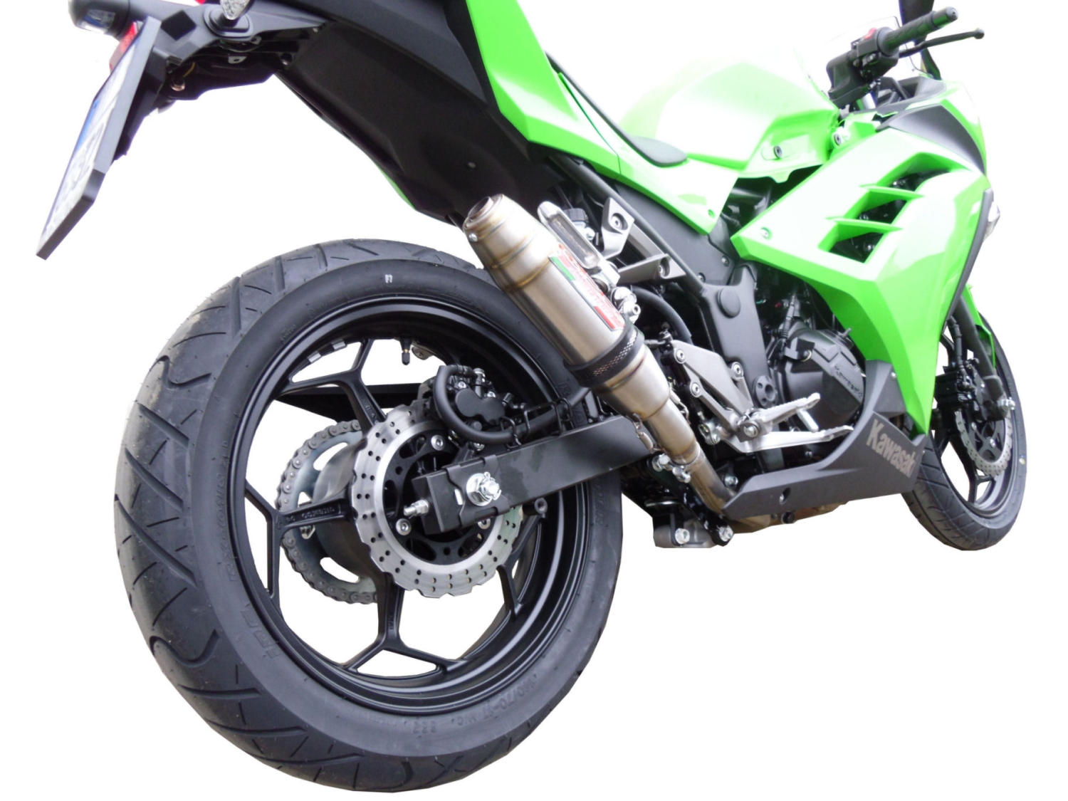 GPR auspuff kompatibel mit  Kawasaki Ninja 300 R  2012-2017, Deeptone Inox, Homologierte auspuff mit verbindungsrohr und katalysator 