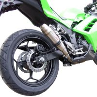 GPR auspuff kompatibel mit  Kawasaki Ninja 300 R  2012-2017, Deeptone Inox, Homologierte auspuff mit verbindungsrohr und katalysator 