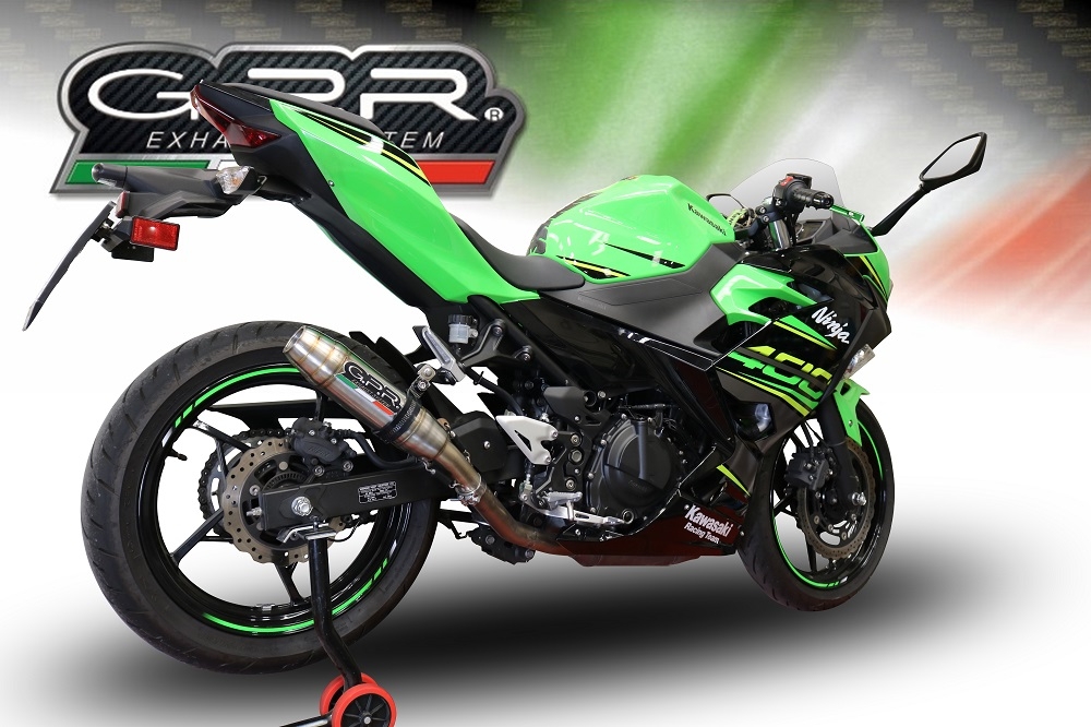 GPR auspuff kompatibel mit  Kawasaki Z 400 2018-2022, Deeptone Inox, Kompletter Rennauspuff, geliefert mit spezifischem Krümmer, Artikel ohne Homologation 