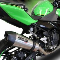 GPR auspuff kompatibel mit  Kawasaki Ninja 400 2018-2022, New Grand Prix Evo Titanium, Zugelassener legaler Slip-On-Auspuff mit Abe, einschließlich abnehmbarem DB-Killer und Verbindungsrohr 