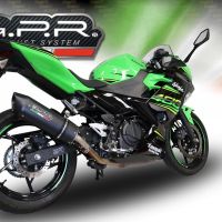 GPR auspuff kompatibel mit  Kawasaki Ninja 500 2023-2025, Furore Evo4 Nero, Zugelassener legaler Slip-On-Auspuff mit Abe, einschließlich abnehmbarem DB-Killer und Verbindungsrohr 